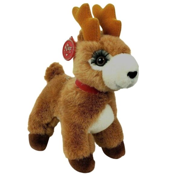 Vintage Russ Starlight Reindeer Plush Deer Caress Soft Pets Christmas Holiday - Picture 1 of 12